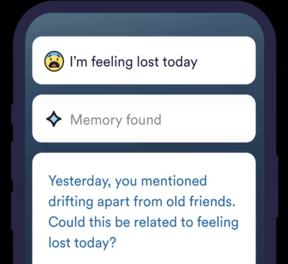 Rosebud recalling a past reflection in a chat conversation